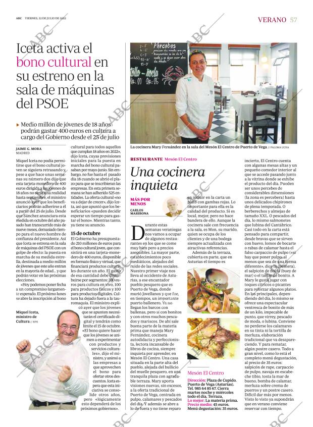 ABC MADRID 22-07-2022 página 57