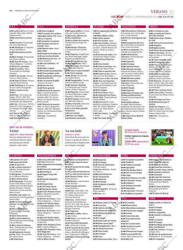 ABC MADRID 22-07-2022 página 63