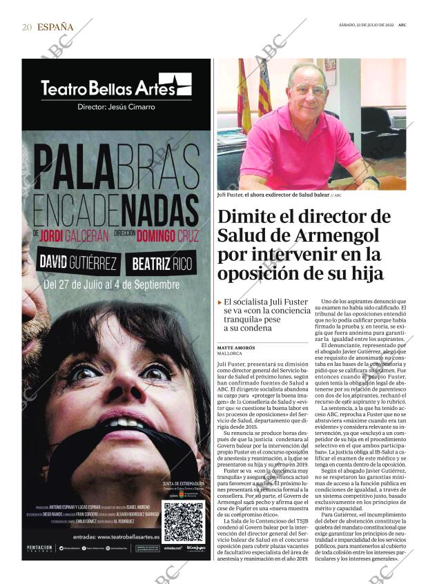 ABC MADRID 23-07-2022 página 20