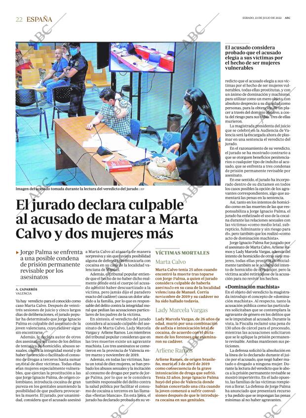 ABC MADRID 23-07-2022 página 22