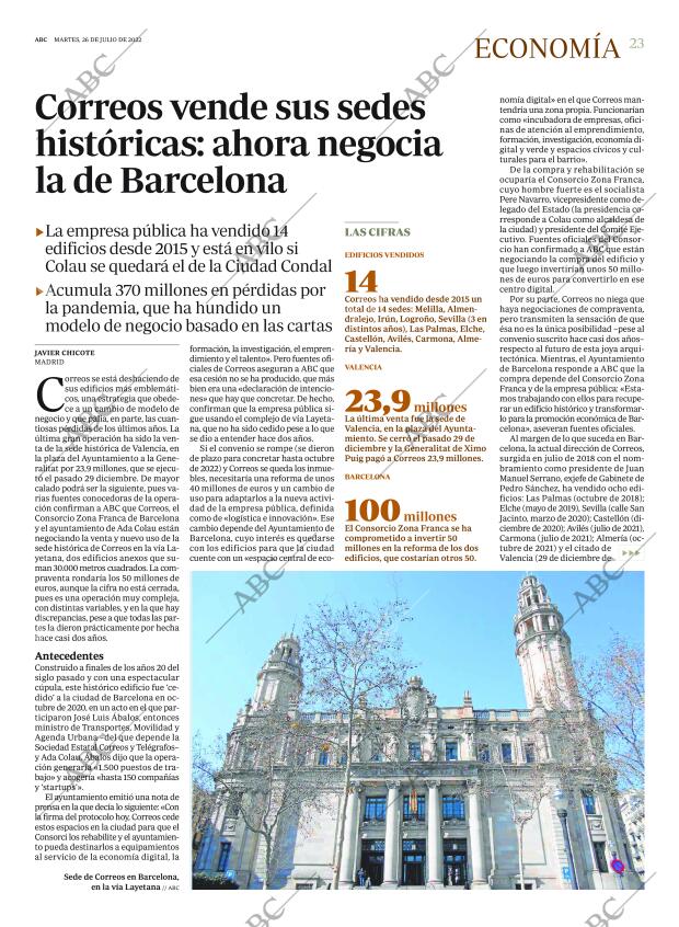 ABC MADRID 26-07-2022 página 23