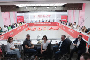 Reunión de la ejecutiva federal del Psoe, Presidida por Pedro Sánchez junto A...