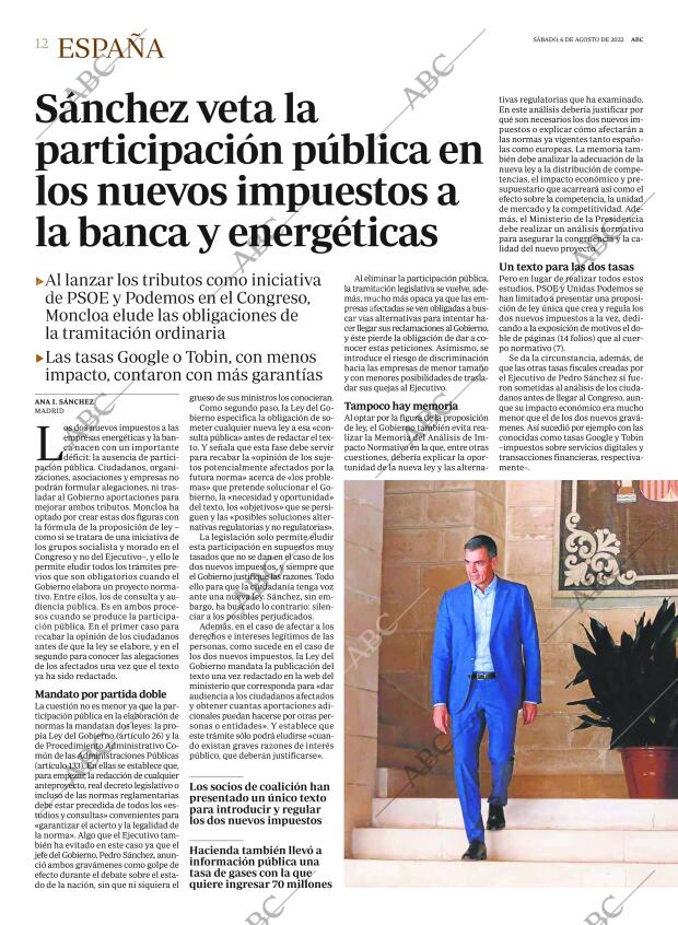 ABC MADRID 06-08-2022 página 12