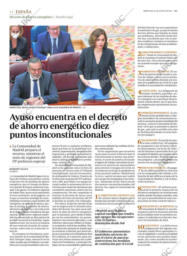 ABC MADRID 10-08-2022 página 14