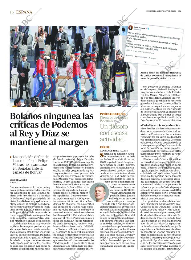 ABC MADRID 10-08-2022 página 16