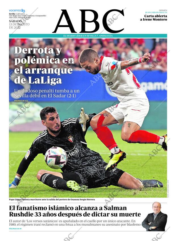 ABC SEVILLA 13-08-2022 página 1