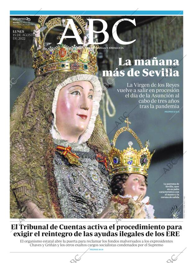 ABC SEVILLA 15-08-2022 página 1