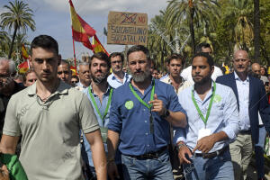 Manifestación en defensa del español en las aulas de Cataluña organizada por...