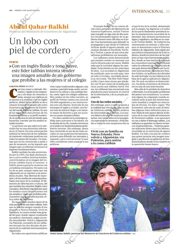 ABC MADRID 19-08-2022 página 25