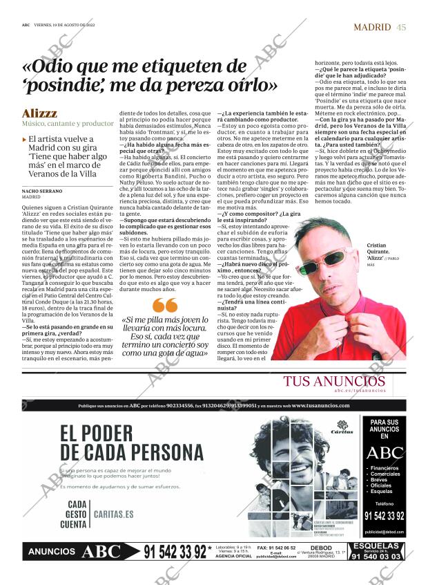 ABC MADRID 19-08-2022 página 45