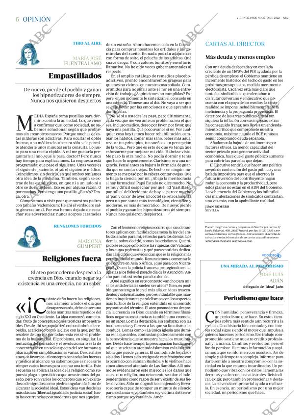 ABC MADRID 19-08-2022 página 6