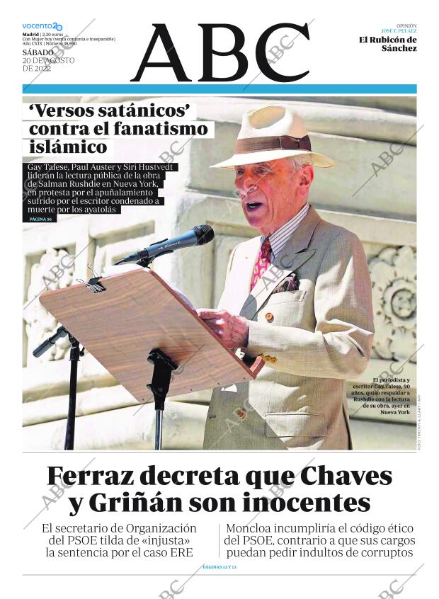 ABC MADRID 20-08-2022 página 1
