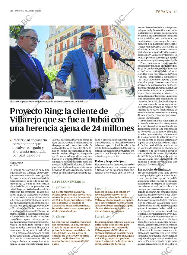ABC MADRID 20-08-2022 página 15