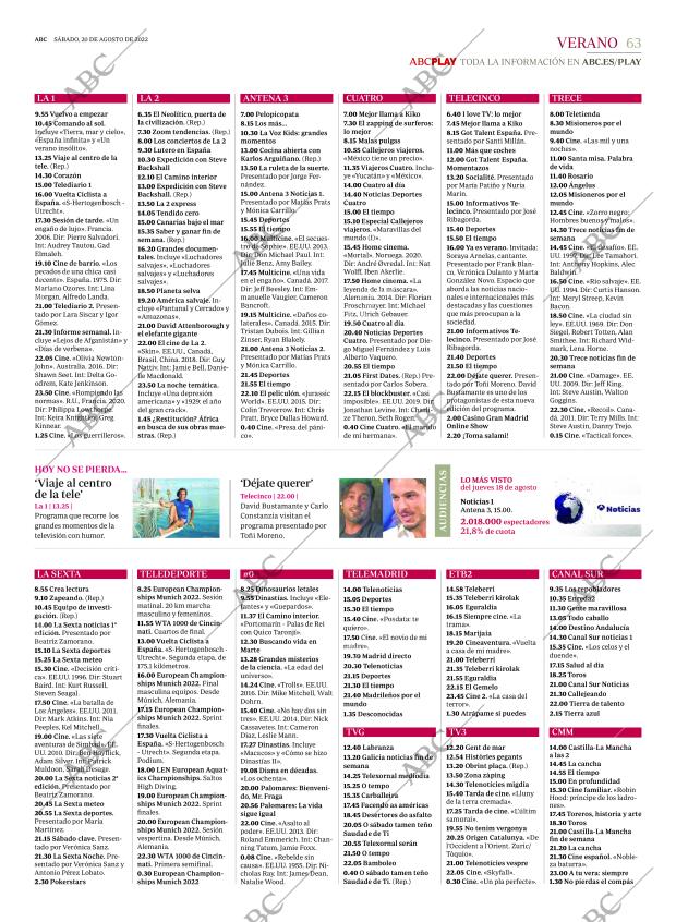 ABC MADRID 20-08-2022 página 63
