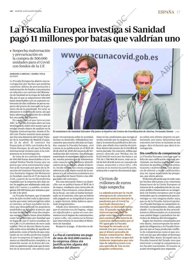 ABC MADRID 23-08-2022 página 17