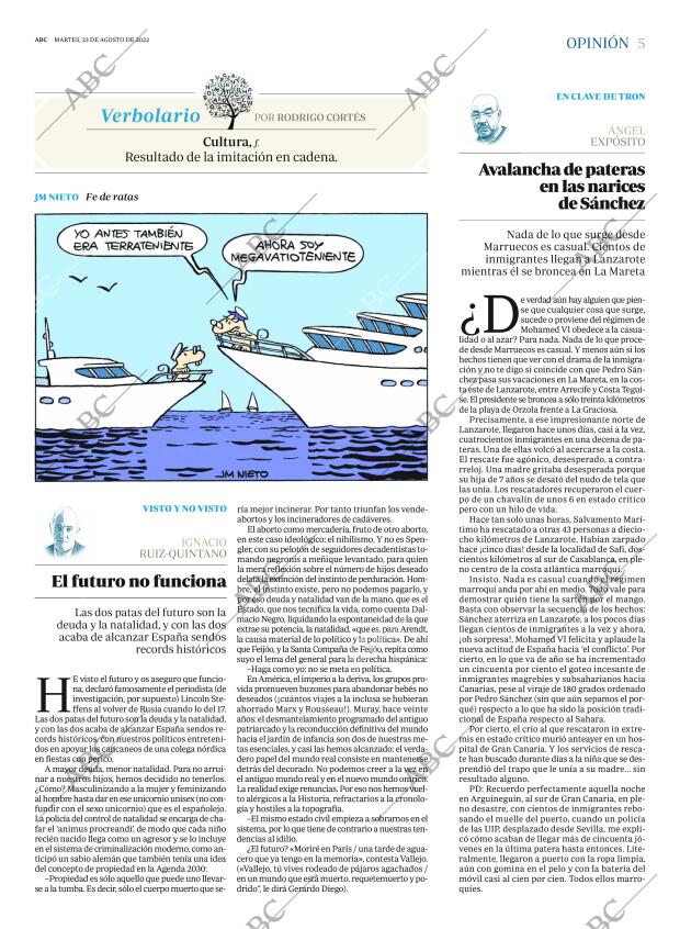 ABC MADRID 23-08-2022 página 5