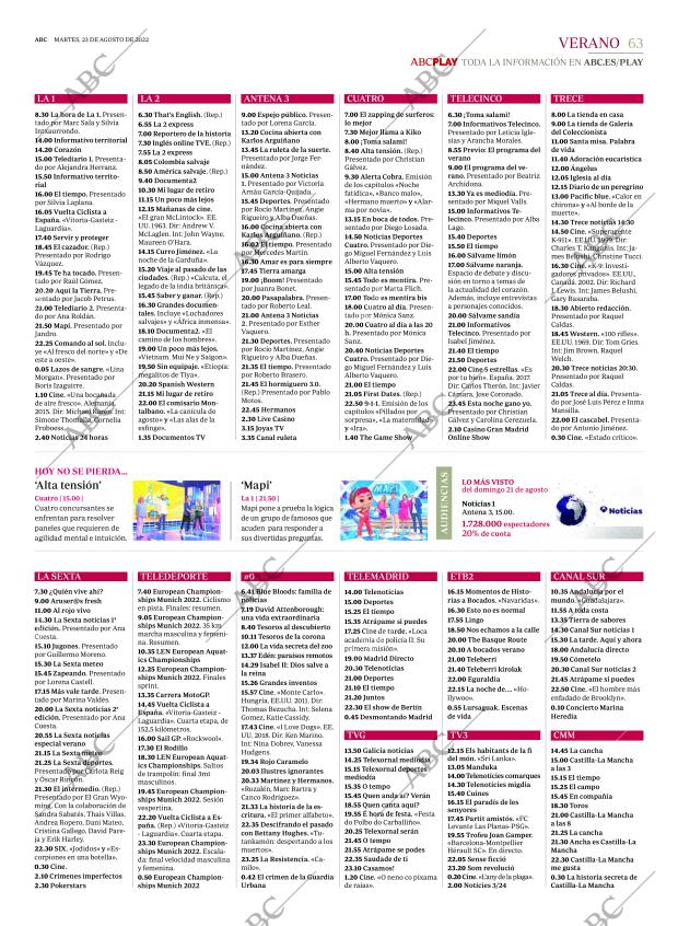 ABC MADRID 23-08-2022 página 63
