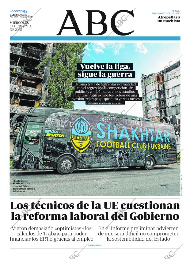 ABC MADRID 24-08-2022 página 1
