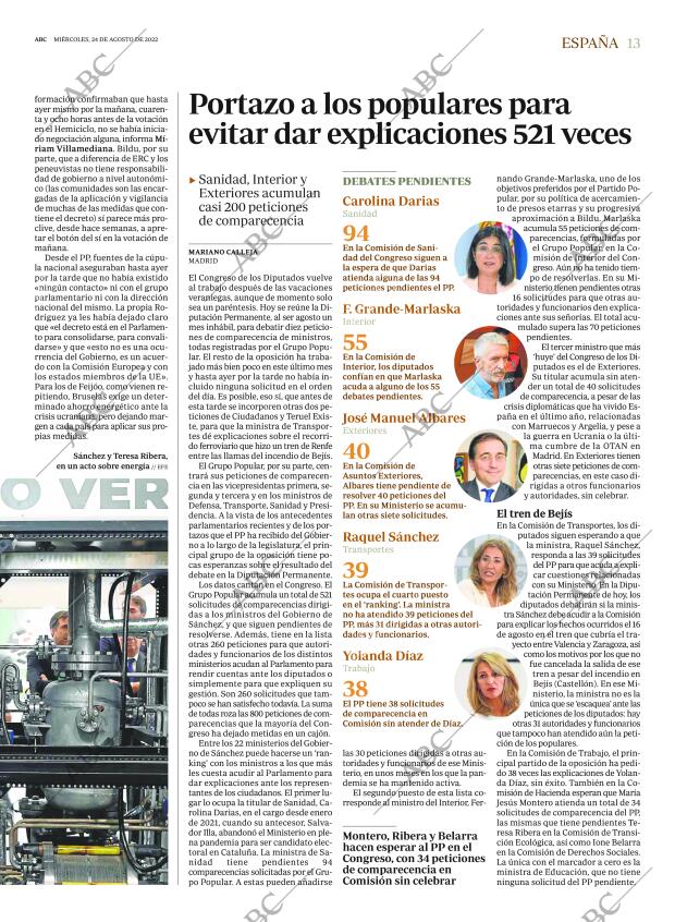 ABC MADRID 24-08-2022 página 13