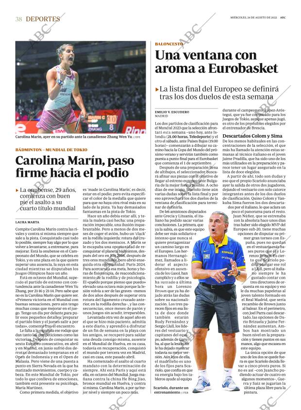 ABC MADRID 24-08-2022 página 38