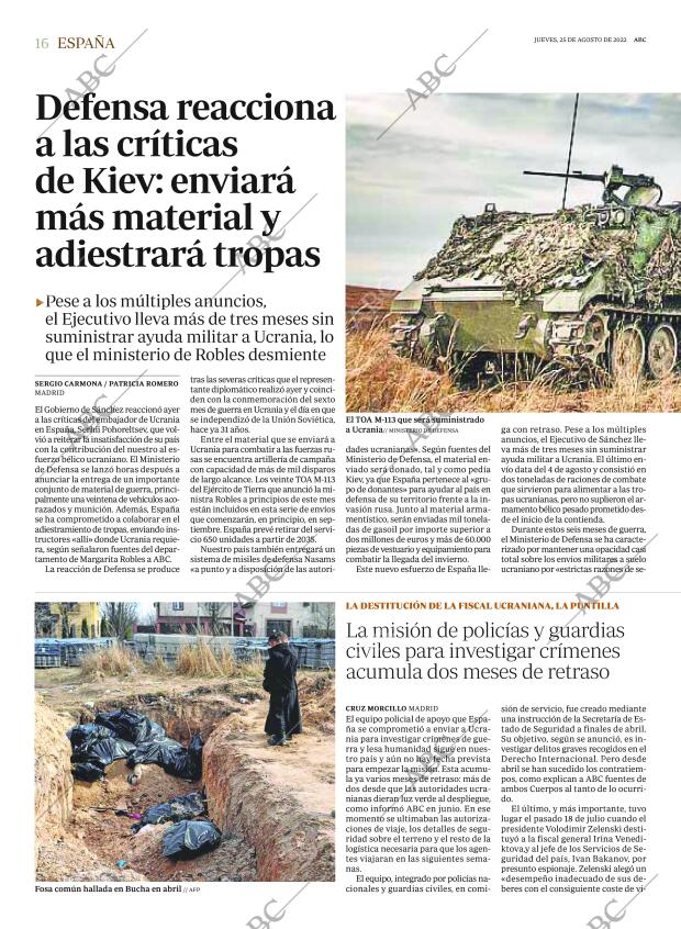 ABC MADRID 25-08-2022 página 16