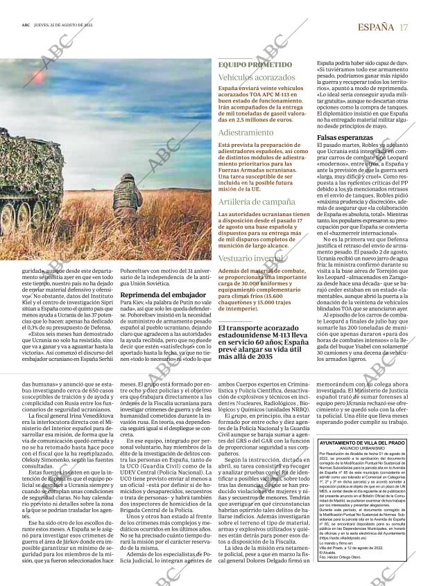 ABC MADRID 25-08-2022 página 17