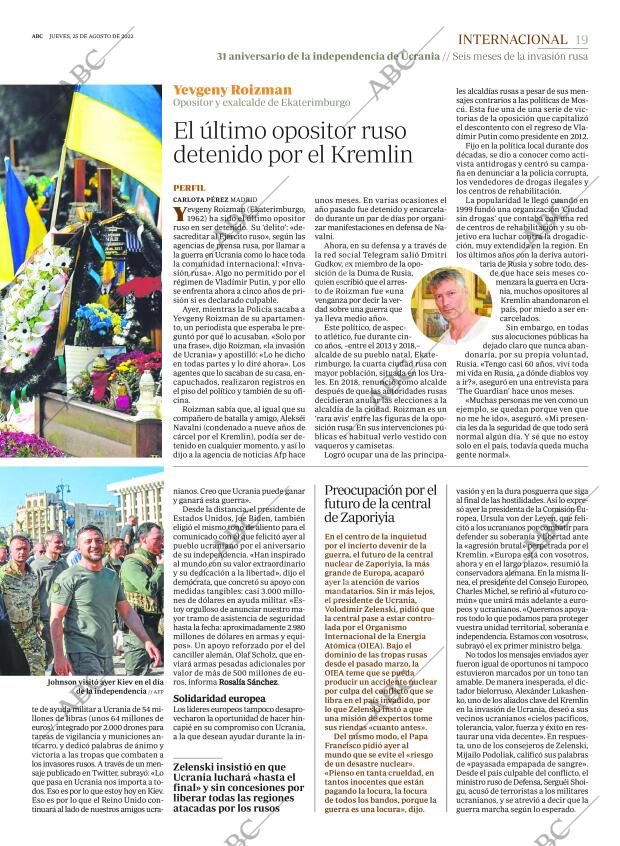 ABC MADRID 25-08-2022 página 19