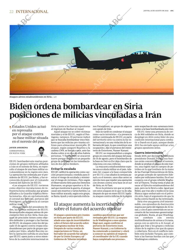 ABC MADRID 25-08-2022 página 22