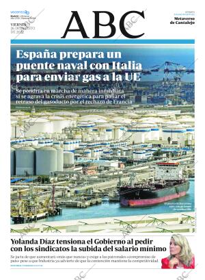 ABC MADRID 26-08-2022 página 1