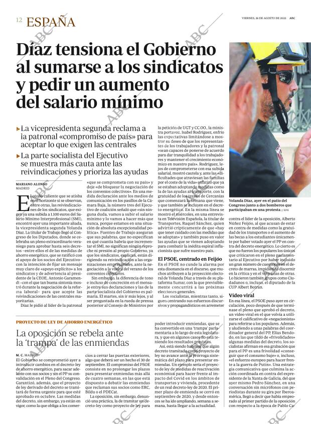 ABC MADRID 26-08-2022 página 12