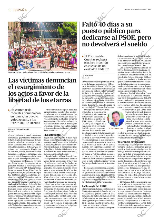 ABC MADRID 26-08-2022 página 16