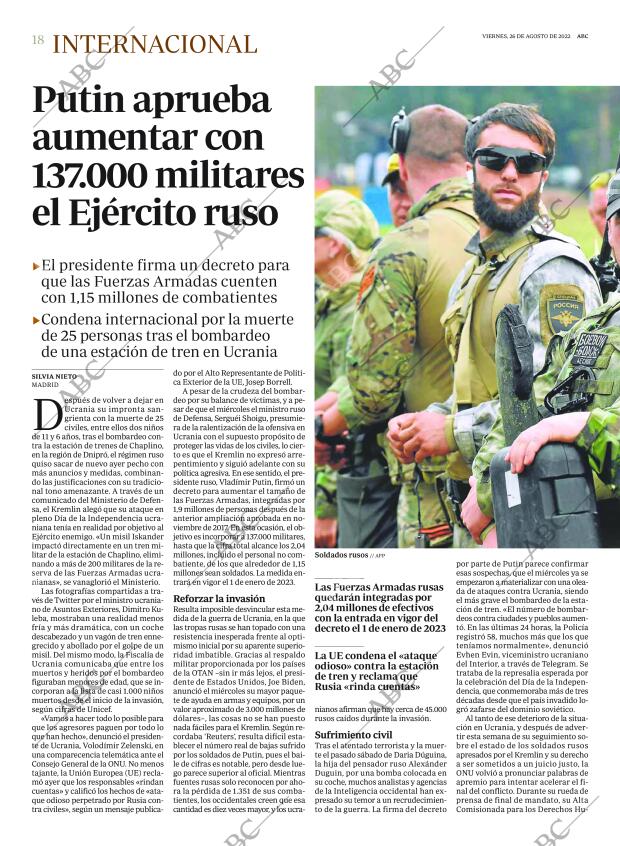 ABC MADRID 26-08-2022 página 18