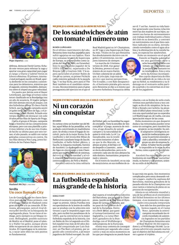 ABC MADRID 26-08-2022 página 33