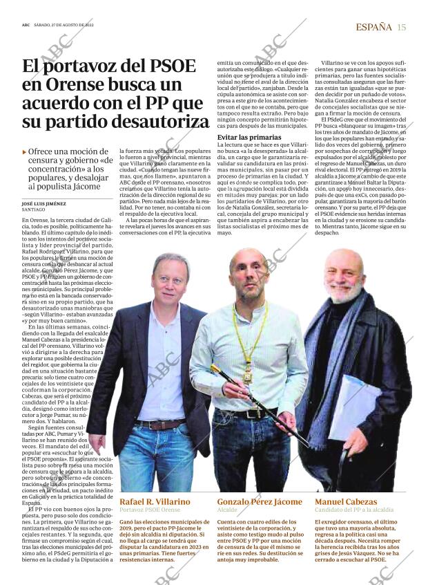 ABC MADRID 27-08-2022 página 15