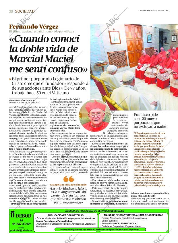 ABC MADRID 28-08-2022 página 38