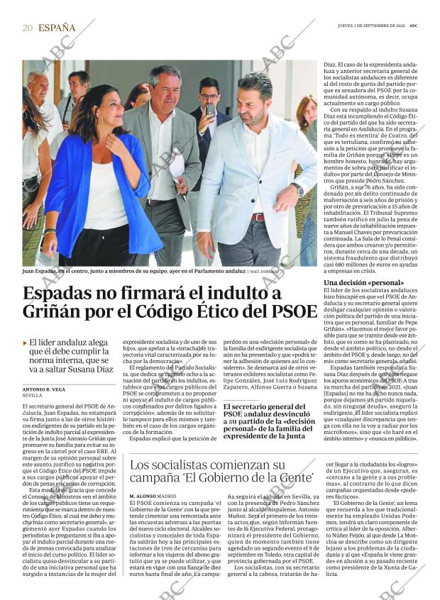 ABC MADRID 01-09-2022 página 20