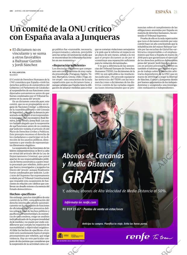 ABC MADRID 01-09-2022 página 21