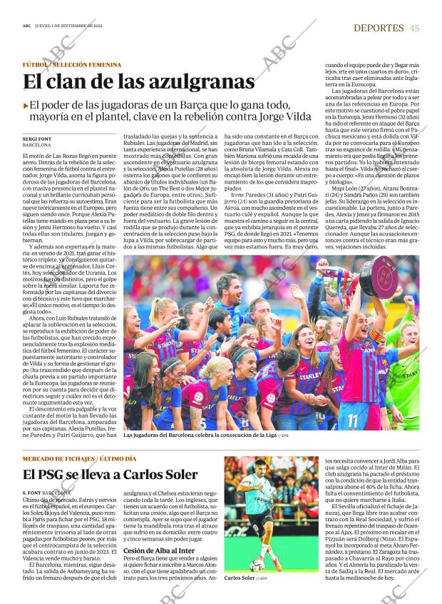 ABC MADRID 01-09-2022 página 45
