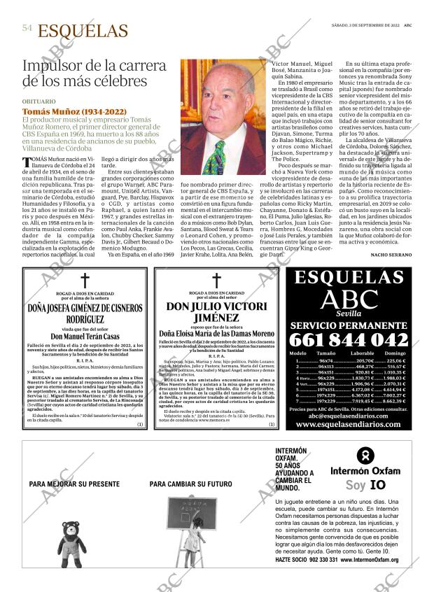 ABC SEVILLA 03-09-2022 página 54