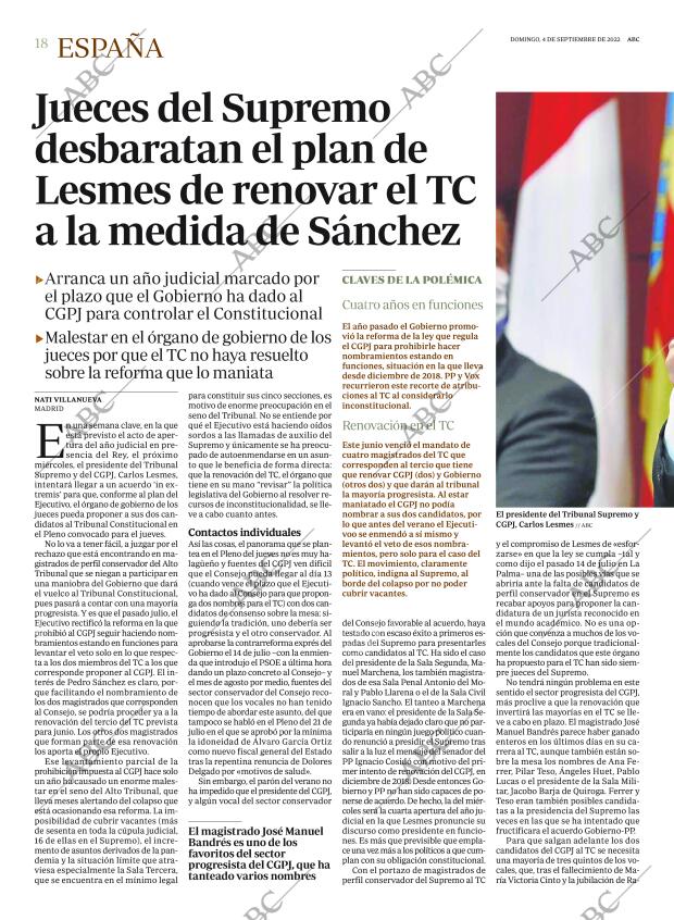 ABC MADRID 04-09-2022 página 18