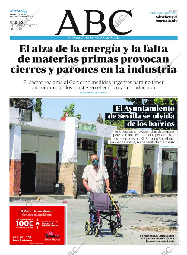 ABC SEVILLA 06-09-2022 página 1