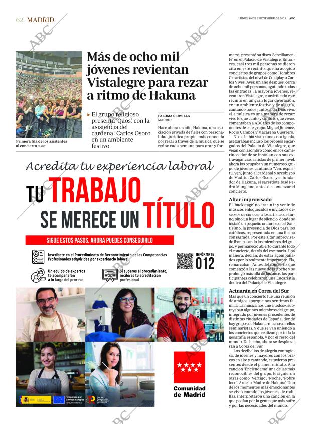 ABC MADRID 19-09-2022 página 62