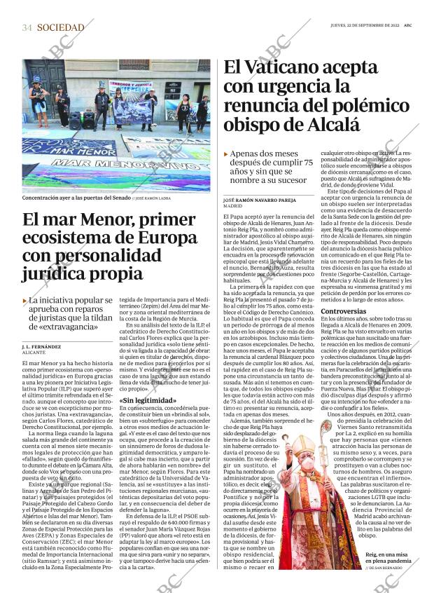 ABC MADRID 22-09-2022 página 34