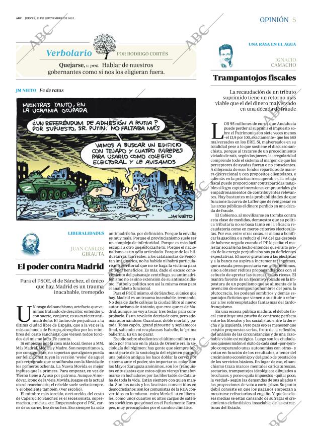 ABC MADRID 22-09-2022 página 5