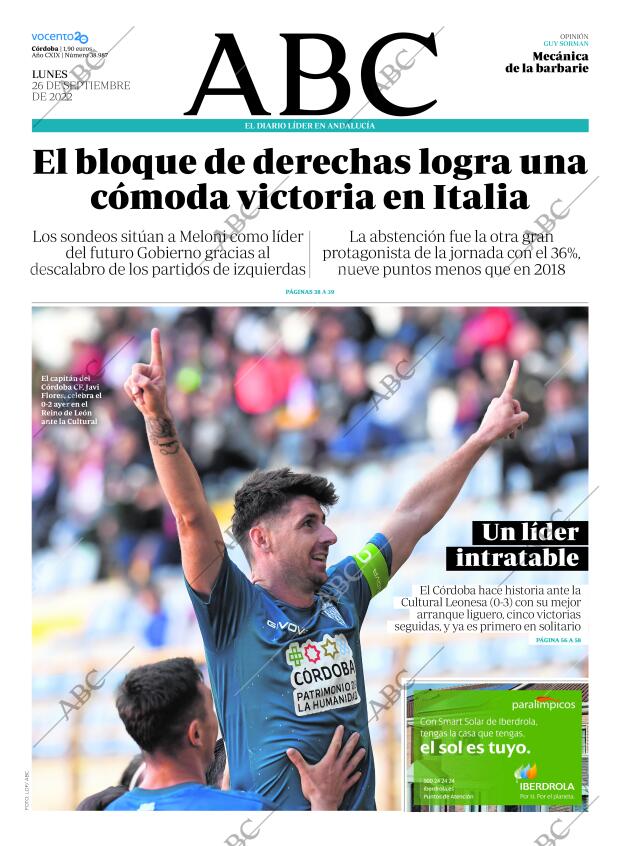 ABC CORDOBA 26-09-2022 página 1