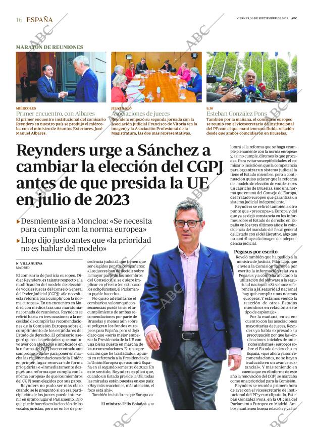 ABC MADRID 30-09-2022 página 16