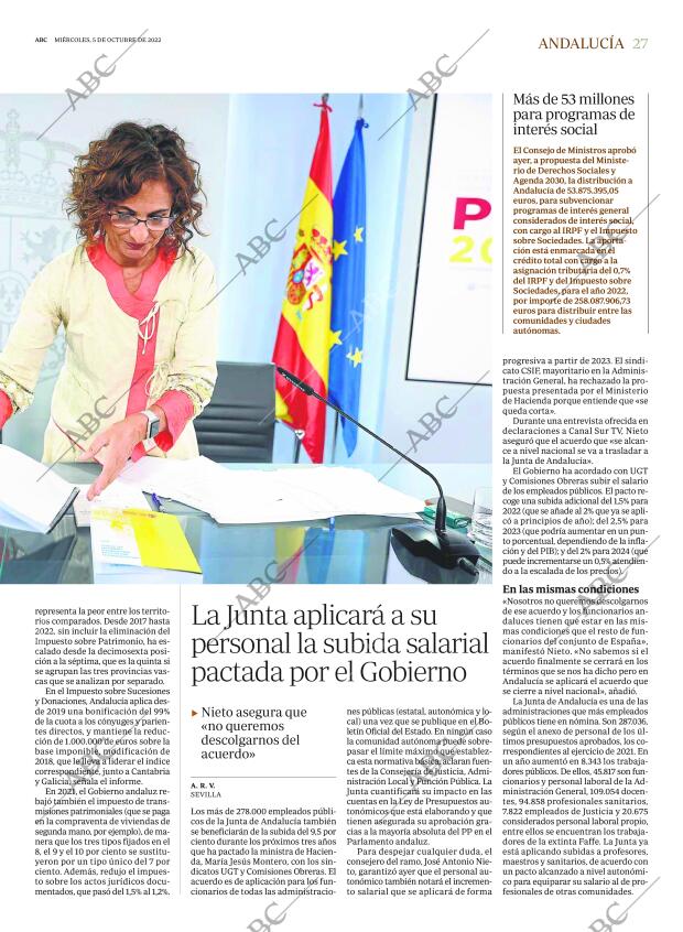 ABC SEVILLA 05-10-2022 página 27