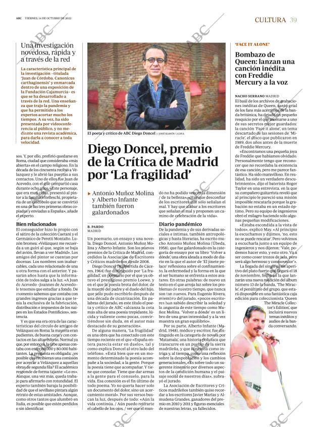 ABC MADRID 14-10-2022 página 39