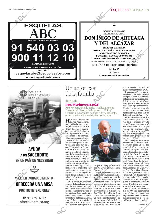 ABC MADRID 14-10-2022 página 59