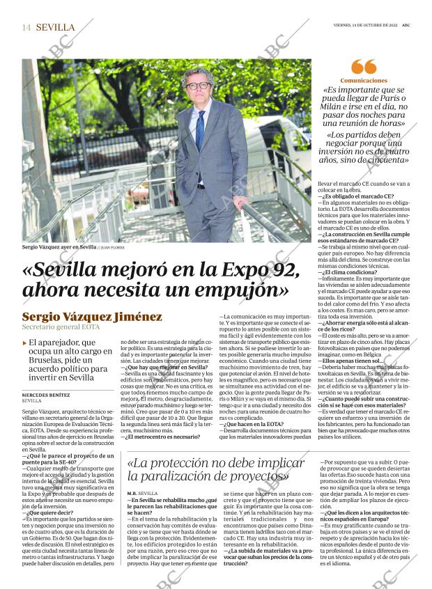 ABC SEVILLA 14-10-2022 página 14